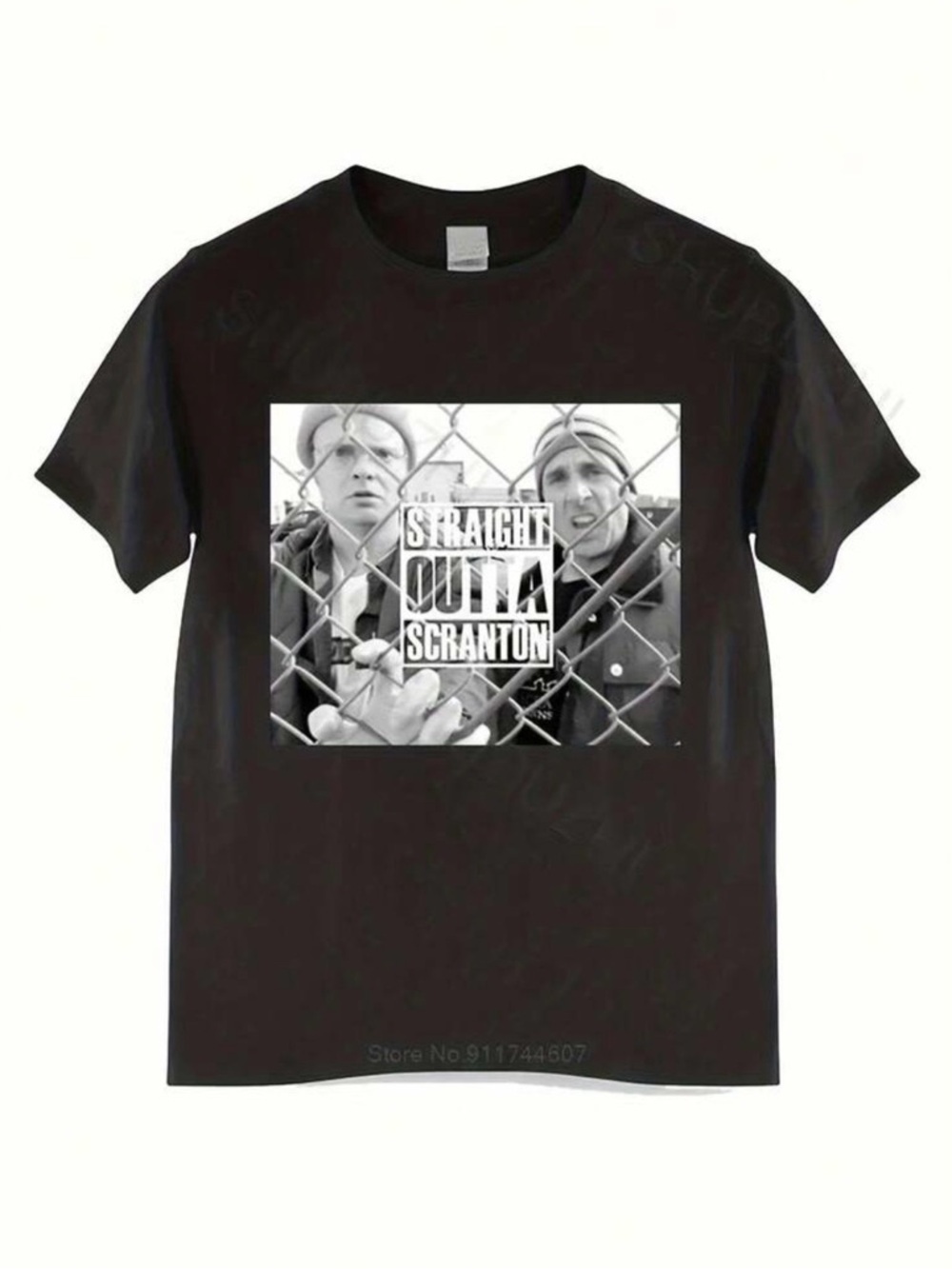 Black 'Straight Outta Scranton' Short-Sleeve Graphic Tee